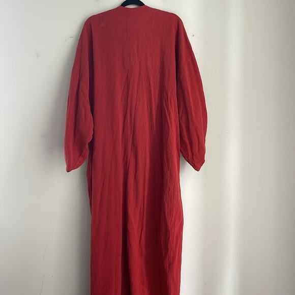 Vintage Deva A Cottage Industry Pure cotton open front wide sleeve kimono duster - Picture 7 of 7